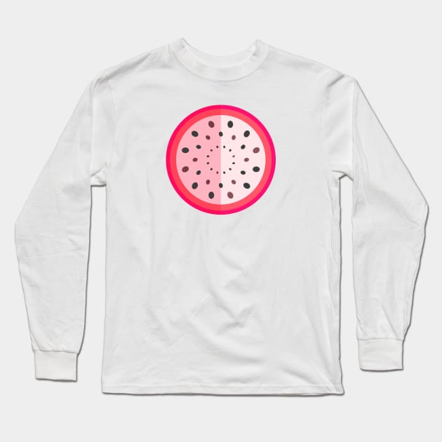 Dragon Fruit Slice Long Sleeve T-Shirt by THP Creative